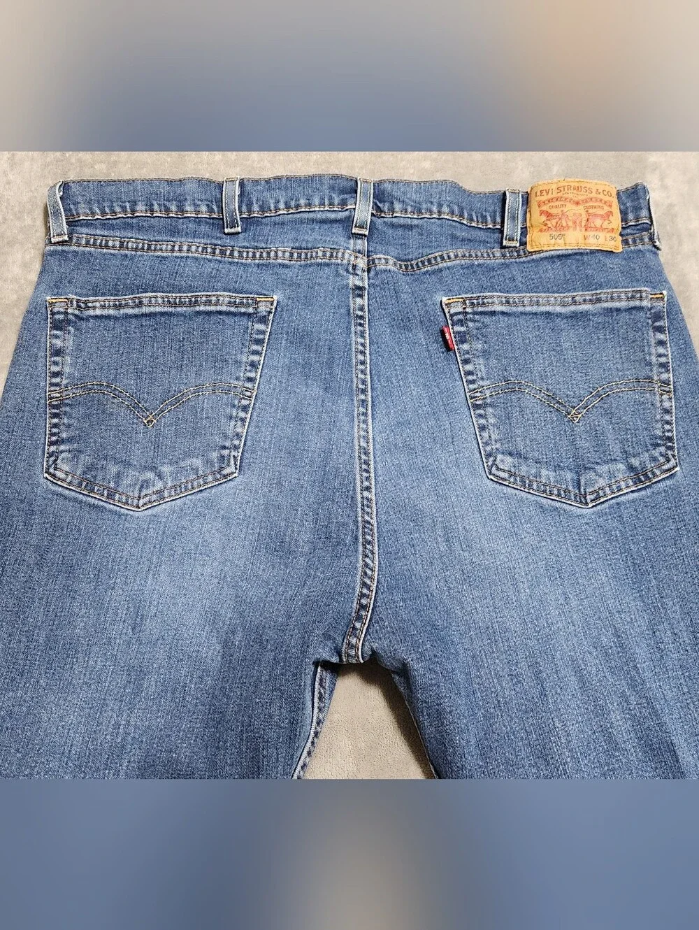 Levi's 505 Regular Straight Leg Jeans 40x30 Blue